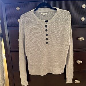 American Eagle Outfitters Grey Buttoned Sweater - size Small